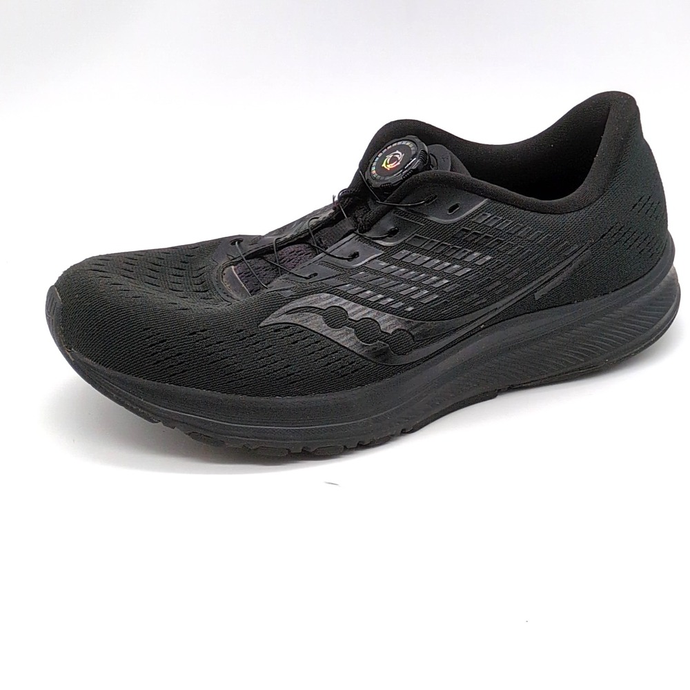 Saucony Shoes Womens Switchback ISO Black 9.5 Trail Running Sneakers Lacing Dial